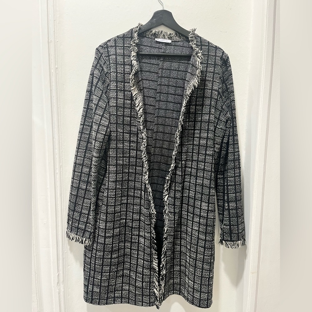 Blazer tweet sweater.